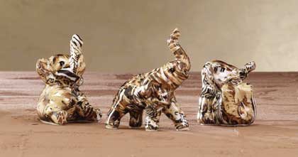 33259 Safari Patchwork Elephants (Set of 3)