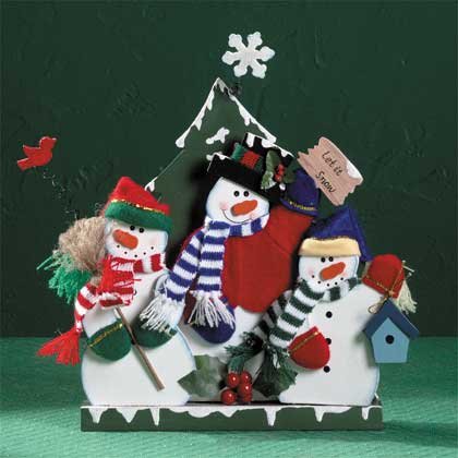 33533 Wood Snowman Stand