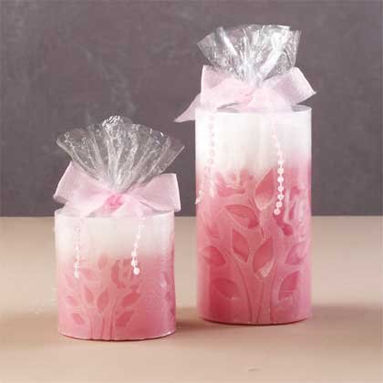 33549 Embossed Rose Scented Candles