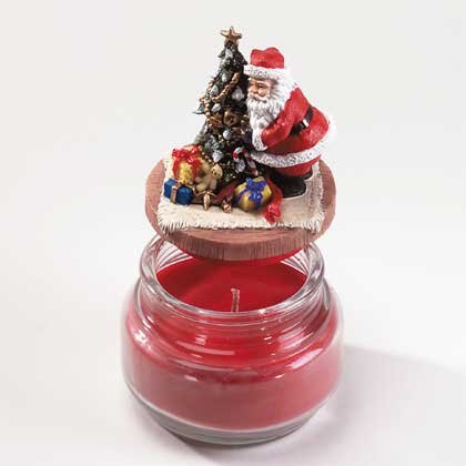 33560 Santa Top Scented Candle Jar