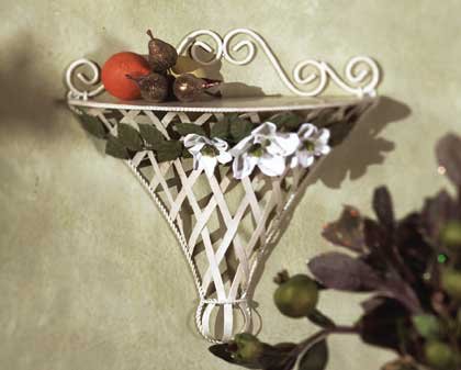 33593 Metal Magnolia Wall Shelf