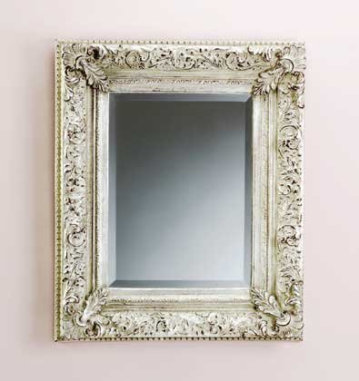33629 Antique Silver Finish Wall Mirror