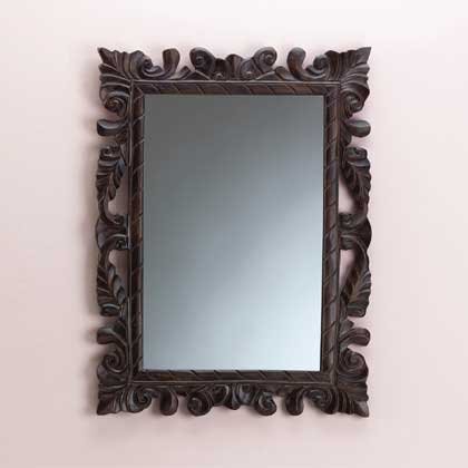 33680 Wood Carved Wall Mirror