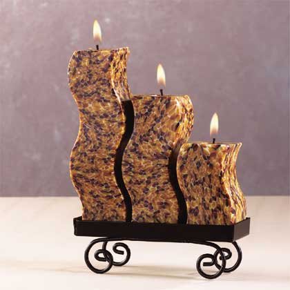 33724 Snakeskin S-Shaped Candle Set