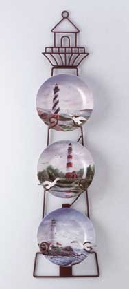 33768 Porcelain Lighthouse Plates Set