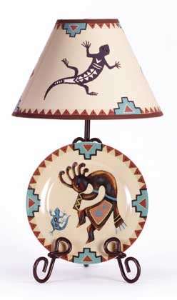 33771 Kokopelli Plate and Lamp Set