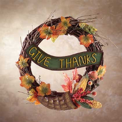 33853 Wood and Metal Autumn Wreath