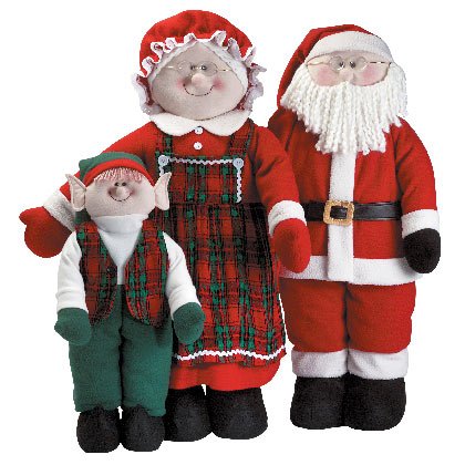 33889 Soft-Sculpture Santa Family
