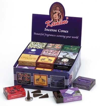 34005 4-Dozen Kamini Incense Cones (Retail - 0.99ea.)
