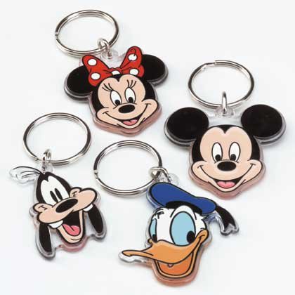 34047 1-Dozen Disney Character Keychains (Retail - 1.99ea)