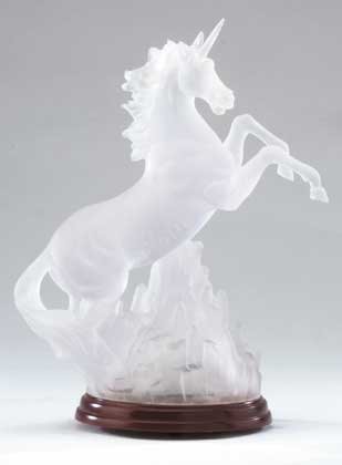 34059 Frosted Unicorn with Multicolor Light