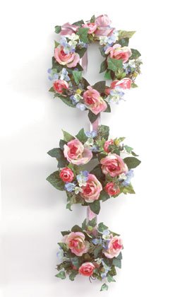 34076 Fabric Flower Wreath Display