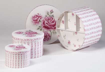 34107 3 Piece Victorian Rose Boxes