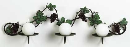 34137 Metal Grapevine Wall Candle Holder