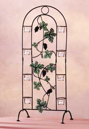 34141 Metal Grapevine Candle Screen
