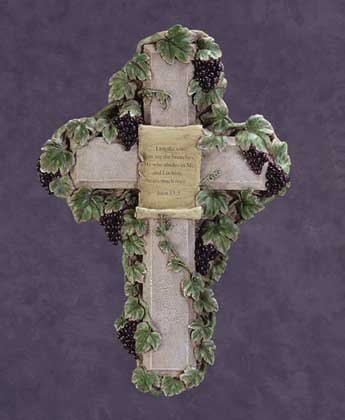 34176 Grapevine Cross with John 15 5