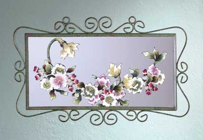 34226 Victorian Flowers Wall Mirror