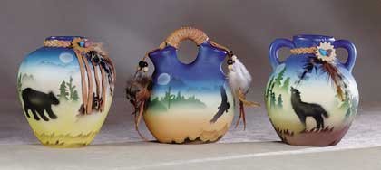 34235 Ceramic Southwest Mini-Vases (Set of 3)