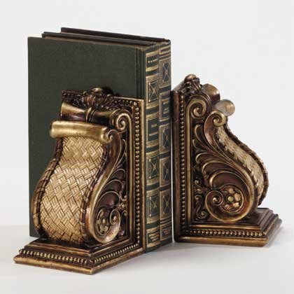 34240 Scroll and Wicker Pattern Bookends