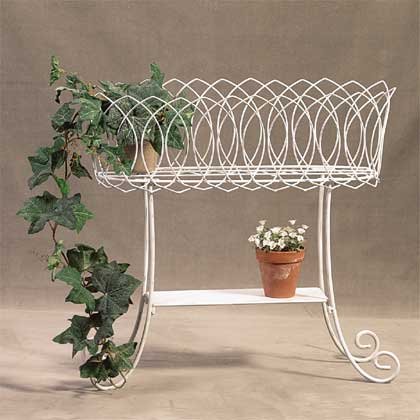 34263 Metal Basket Plant Stand