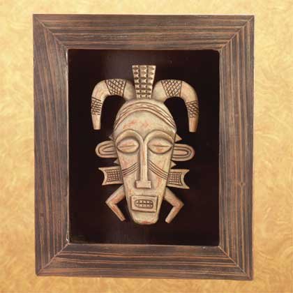 34293 Framed African Tribal Mask