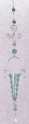 34300 Blue Art Glass Bud Vase