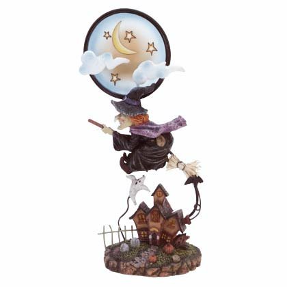 34619 Flying Witch Candle Holder