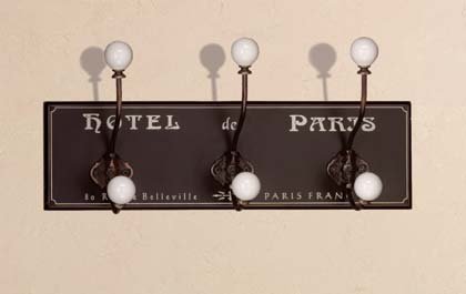 34631 Hotel de Paris Wood Coat Hanger