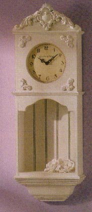 34664 La Cote D Azur Wood Wall Clock and Shelf