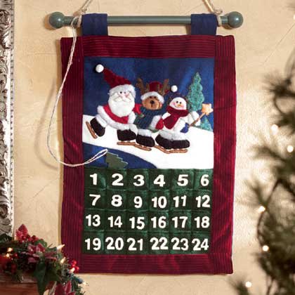 34672 Plush Christmas Hanging Calendar