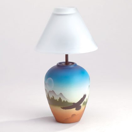 34742 Eagle Flying Vase Candle Lamp
