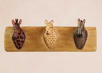 34761 Safari Animal Coat Hanger