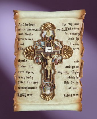 34798 Devotional Scroll Wall Plaque