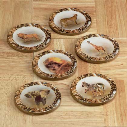 34865 Safari Animals Patchwork Coasters