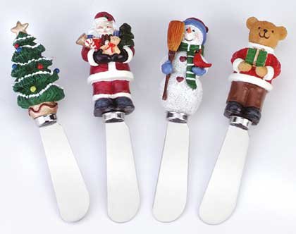 34844 Holiday Design Cheese Spreaders