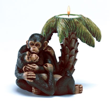 35004 Monkey Lovers Candleholder