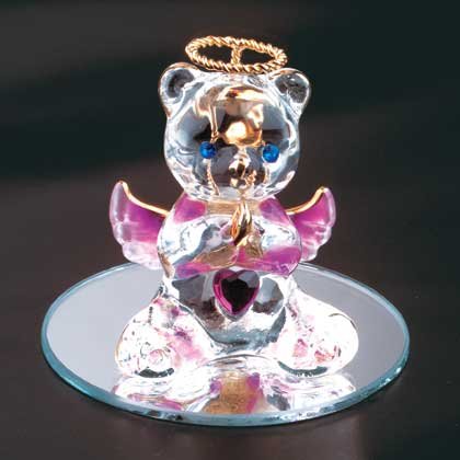 35068 February Glass Angel Bear