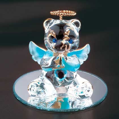 35069 March Glass Angel Bear