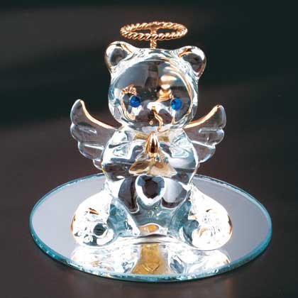 35070 April Glass Angel Bear