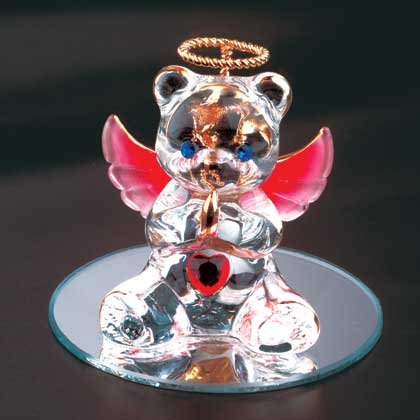 35073 July Glass Angel Bear