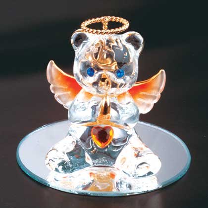 35077 November Glass Angel Bear