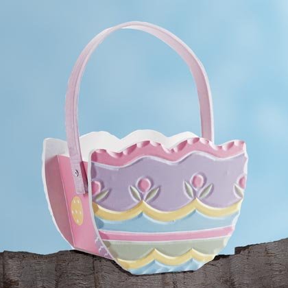 35116 Painted Egg-Shaped Basket