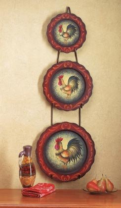 35259 Rooster Motif Plate Set