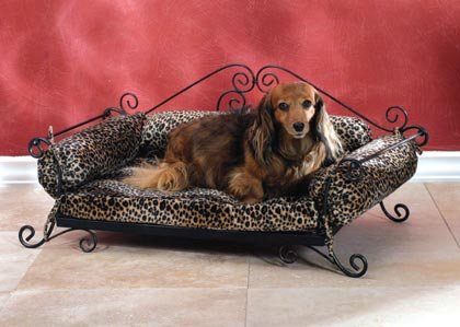 35269 Pet Bed With Leopard Pad