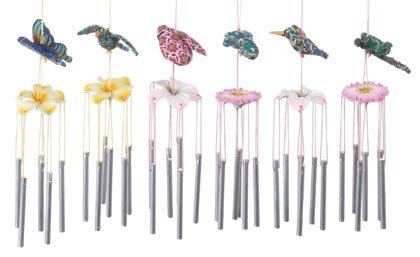 35277 Pk 6 Animal Flower Fimo Chimes (Retail - 4.99ea)