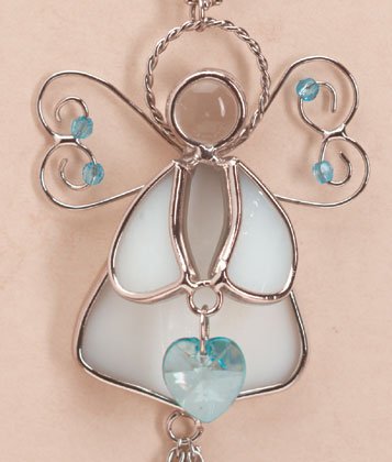 35361 Angel March Birthstone Heart