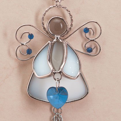 35367 Angel September Birthstone Heart