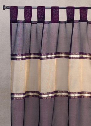 35349 Burgundy Gold Trim Curtain