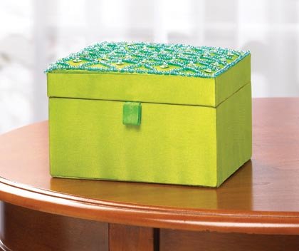 35539 Fabric Embroiderd Jewelry Box