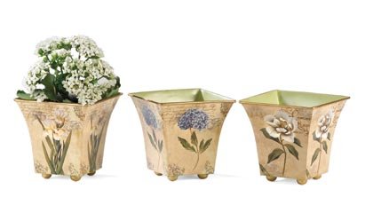 35630 Nested Rose Tin Pots